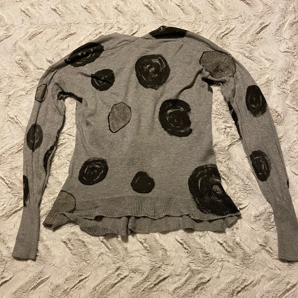 Vera Wang Sparkle Bow Cardigan - Picture 7 of 9